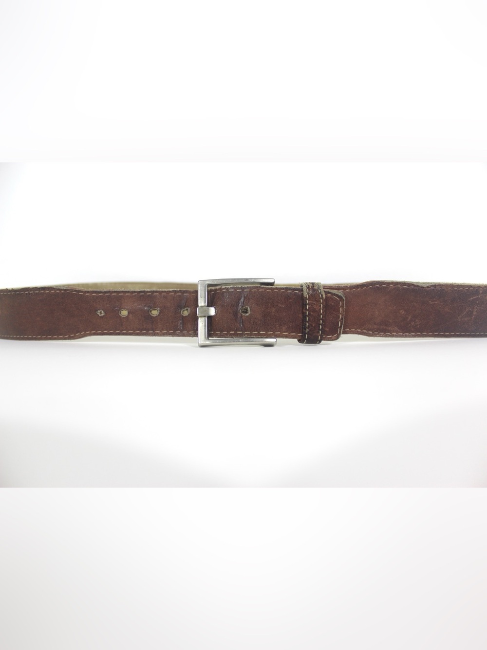 1970’s 36”-40” Vintage Distressed Tan Leather Belt Unisex